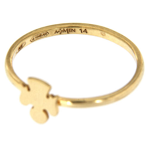 AMEN ring with Angel in gold 925 silver 3