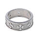 Band ring of Holy Mary, 925 silver and zircons s3