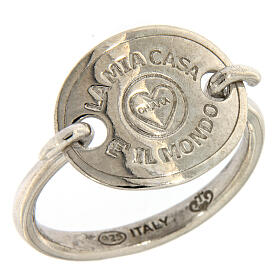 Anéis Religiosos: Anel La Mia Casa è Il Mondo prata 925