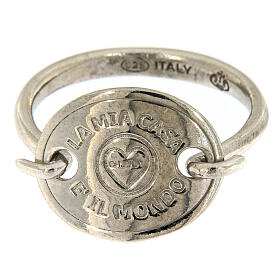 Anéis Religiosos: Anel La Mia Casa è Il Mondo prata 925