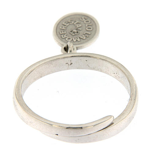 Ring with medal, Solo L'Amore Resta, 925 silver 3