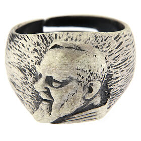 Adjustable ring, Padre Pio, 925 silver