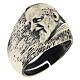 Bague réglable Padre Pio argent 925 s1