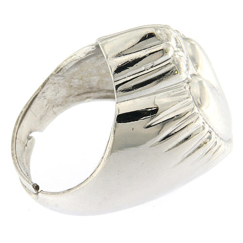 Ring mit Votivherz aus poliertem Silber 925, 20 mm 3
