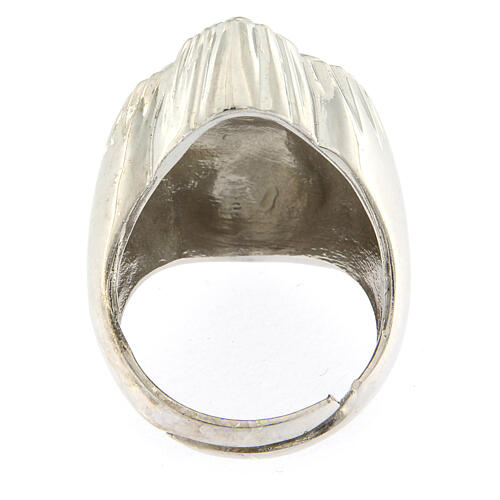 Votive heart ring in polished 925 silver 20 mm 5