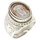 Adjustable ring, 925 silver, cross and cameo, Jesus' face s1