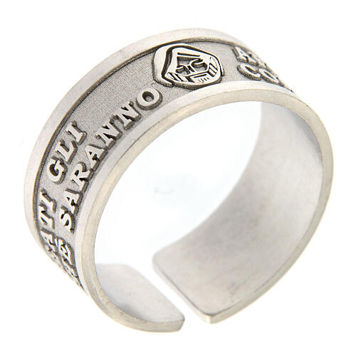 Offener "Gesegnet sind die Betrübten" Ring aus Silber 925 1