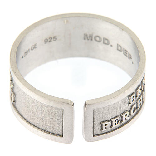 Prayer ring, Blessed are those who mourn, 925 silver, adjustable size 4