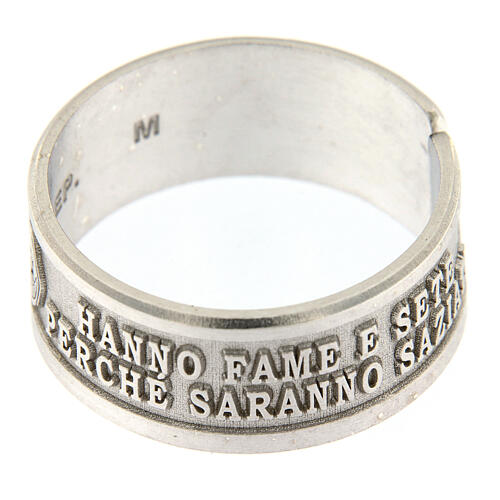 Band ring, Beatitudes of hunger and thirst for righteousness, 925 silver 2