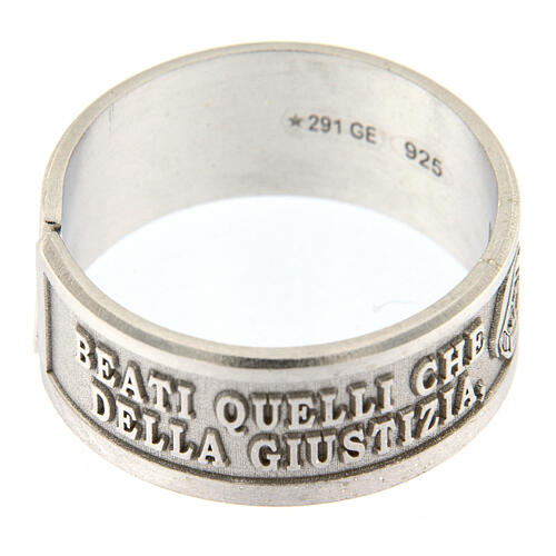 Ring Beatitudes Hunger and Thirst for Justice in 925 silver 3