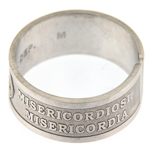 Verstellbarer "Gesegnet sind die Barmherzigen" Ring aus Silber 925 3