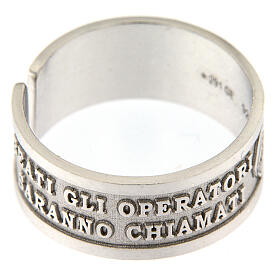 "Gesegnet sind die Friedensstifter" Ring aus Silber 925 mit Öffnung