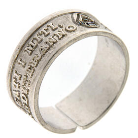 Ring of 925 silver, Blessed are the meek, open back