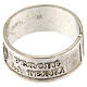 Ring Blessed are the meek 925 silver adjustable open back s3