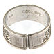 Ring Blessed are the meek 925 silver adjustable open back s4