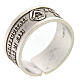 Prayer ring of 925 silver, Blessed are those who are persecuted, open back s1