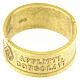 "Gesegnet sind die Bedrängten" offener Ring aus goldfarbigem Sterlingsilber s2