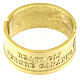 "Gesegnet sind die Bedrängten" offener Ring aus goldfarbigem Sterlingsilber s3