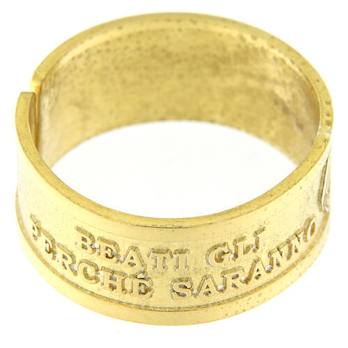 Prayer ring, gold plated 925 silver, Blessed are those who mourn 3