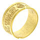 "Hunger und Durst nach Gerechtigkeit" vergoldeter Ring aus Silber 925 mit Öffnung s1