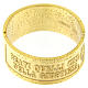 "Hunger und Durst nach Gerechtigkeit" vergoldeter Ring aus Silber 925 mit Öffnung s2