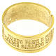 "Hunger und Durst nach Gerechtigkeit" vergoldeter Ring aus Silber 925 mit Öffnung s3