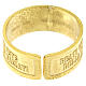 "Hunger und Durst nach Gerechtigkeit" vergoldeter Ring aus Silber 925 mit Öffnung s4