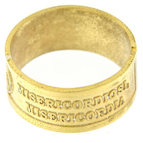 "Gesegnet sind die Barmherzigen" vergoldeter Ring aus Silber 925