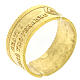 Band adjustable ring, gold plated 925 silver, Blessed are the Merciful s1