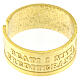 Ring of gold plated 925 silver, Blessed are the meek, open back s2