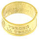 Ring of gold plated 925 silver, Blessed are the meek, open back s3