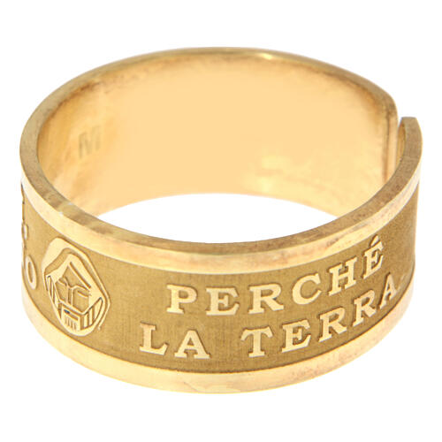 Adjustable ring Beati i Miti in 925 silver gilded 3