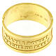 "Selig sind die Armen im Geiste" verstellbarer vergoldeter Ring aus Silber 925 s2