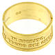 "Selig sind die Armen im Geiste" verstellbarer vergoldeter Ring aus Silber 925 s3