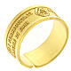 "Selig sind die Verfolgten" vergoldeter Ring aus Silber 925 mit Öffnung s1