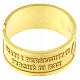 "Selig sind die Verfolgten" vergoldeter Ring aus Silber 925 mit Öffnung s2