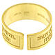 "Selig sind die Verfolgten" vergoldeter Ring aus Silber 925 mit Öffnung s4