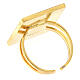Ring vergoldet und verstellbar Marienerscheinung, türkis s3