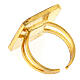 Ring verstellbar und vergoldet mit Engelsmotiv, türkis s3