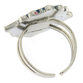 Bague réglable Ange musicien fond corail s3