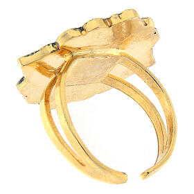 Bague réglable Ange musicien turquoise s3