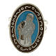 Ring of Mother Teresa, blue enamel, adjustable size s2