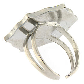 Bague Vierge à l'Enfant demi-lune lilas taille réglable s3