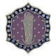Pierścionek Madonna Dzieciątko półksiężyc, tło liliowe, regulowany s2