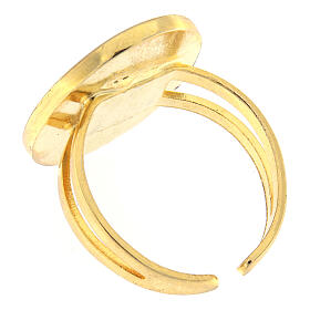 Bague Christ ressuscité corail taille réglable s3