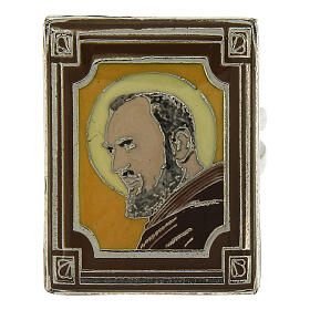Bague réglable Saint Pio de Pietrelcina jaune ocre