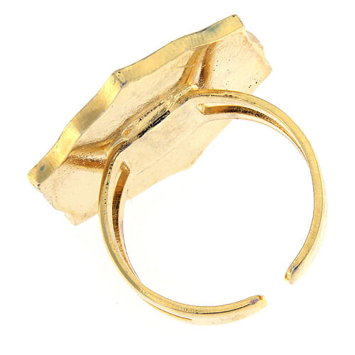 Bague Chapelet dizainier fond nacré taille réglable 3