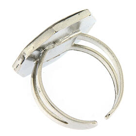 Bague réglable Croix indigo s3