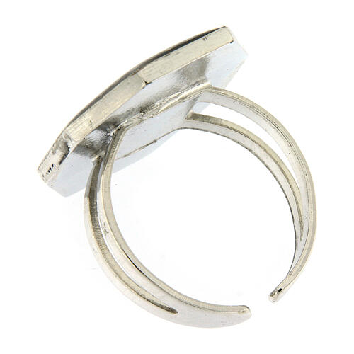 Anello regolabile Croce blu 3