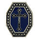 Anello regolabile Croce blu s2